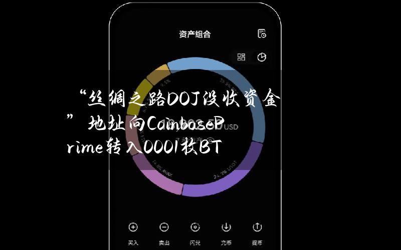 “丝绸之路DOJ没收资金”地址向CoinbasePrime转入0.001枚BTC