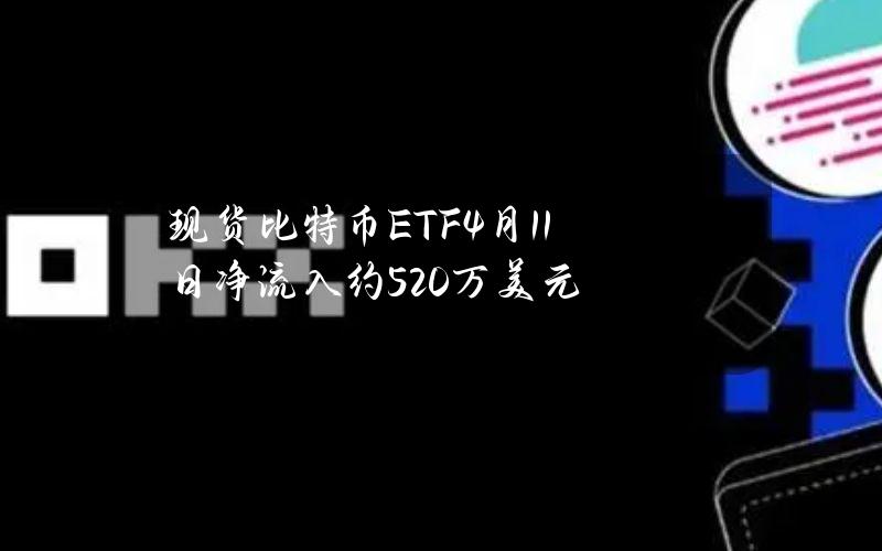 现货比特币ETF4月11日净流入约520万美元