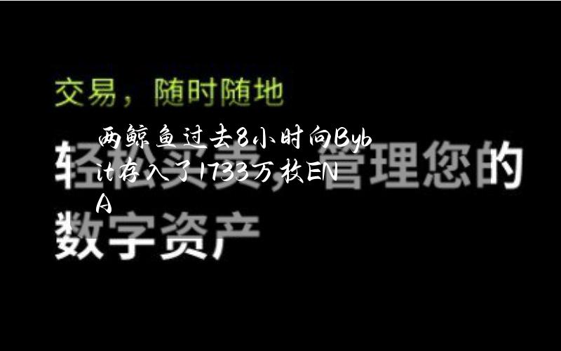 两鲸鱼过去8小时向Bybit存入了1733万枚ENA