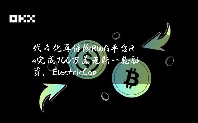 代币化再保险RWA平台Re完成700万美元新一轮融资，ElectricCapital领投