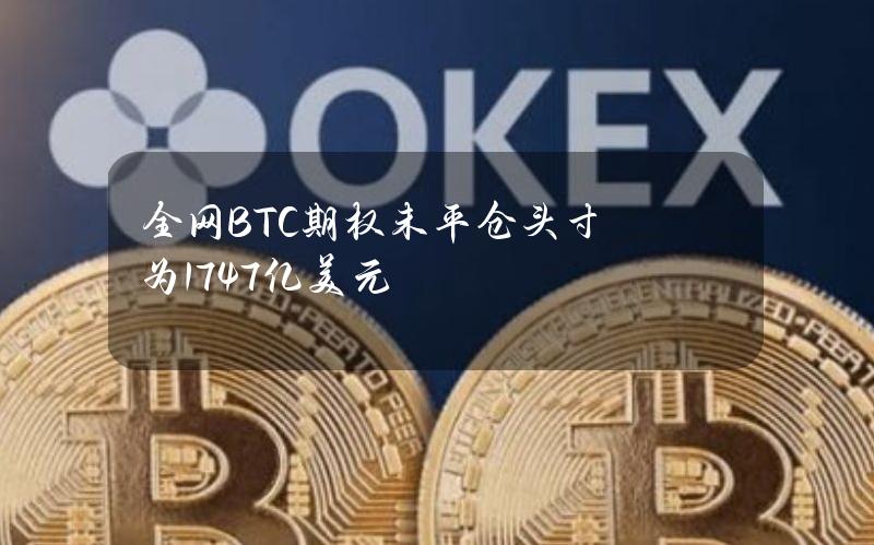 全网BTC期权未平仓头寸为174.7亿美元