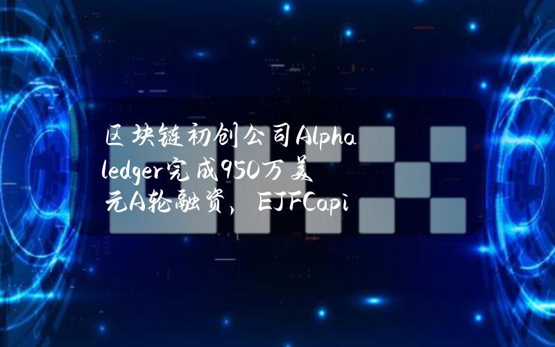 区块链初创公司Alphaledger完成950万美元A轮融资，EJFCapital领投