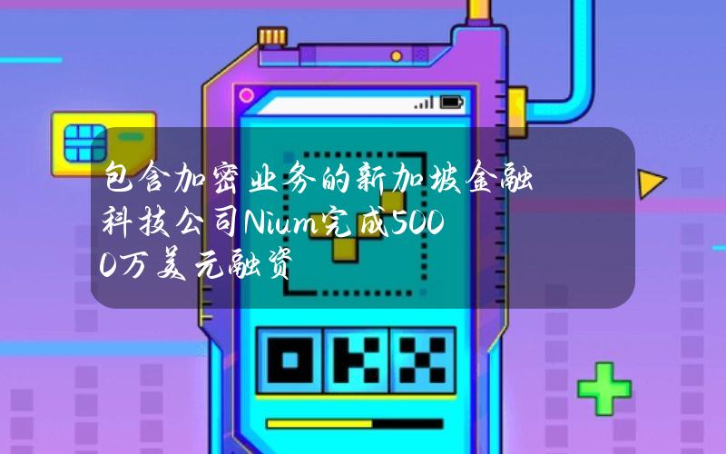 包含加密业务的新加坡金融科技公司Nium完成5000万美元融资