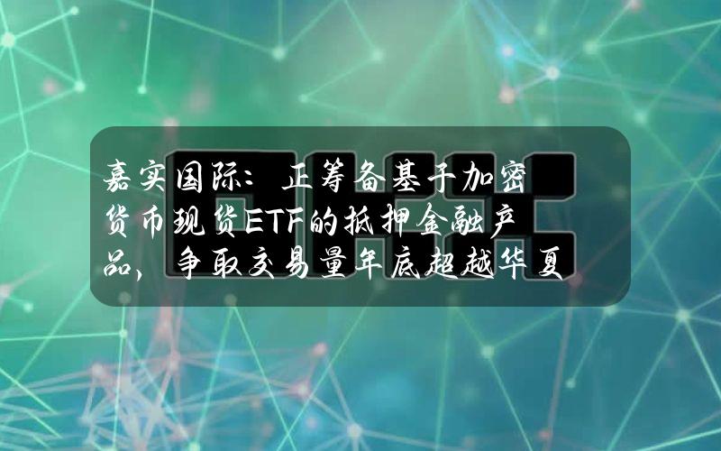 嘉实国际：正筹备基于加密货币现货ETF的抵押金融产品，争取交易量年底超越华夏