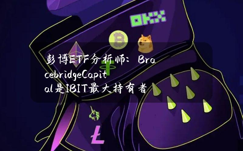 彭博ETF分析师：BracebridgeCapital是IBIT最大持有者