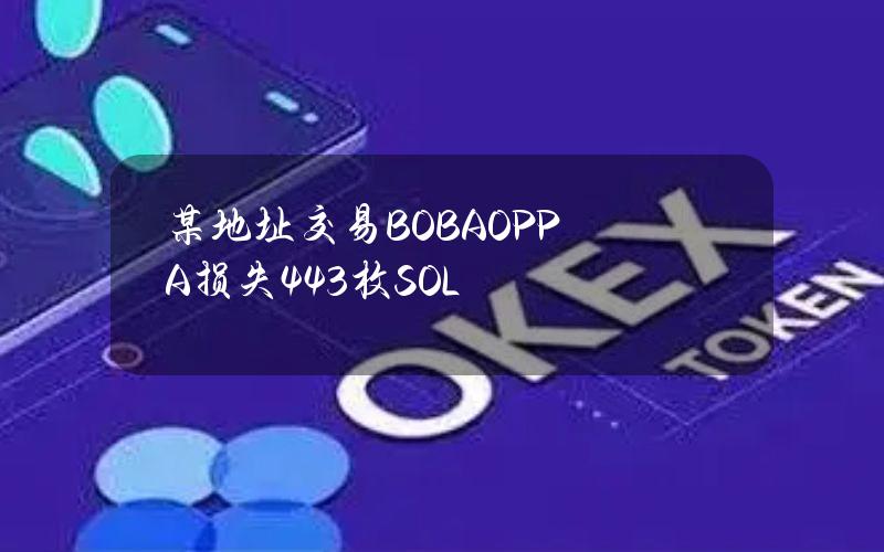 某地址交易BOBAOPPA损失443枚SOL