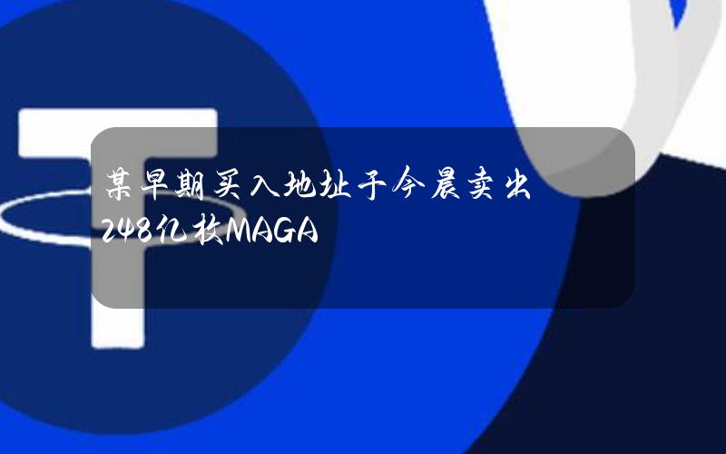 某早期买入地址于今晨卖出24.8亿枚MAGA