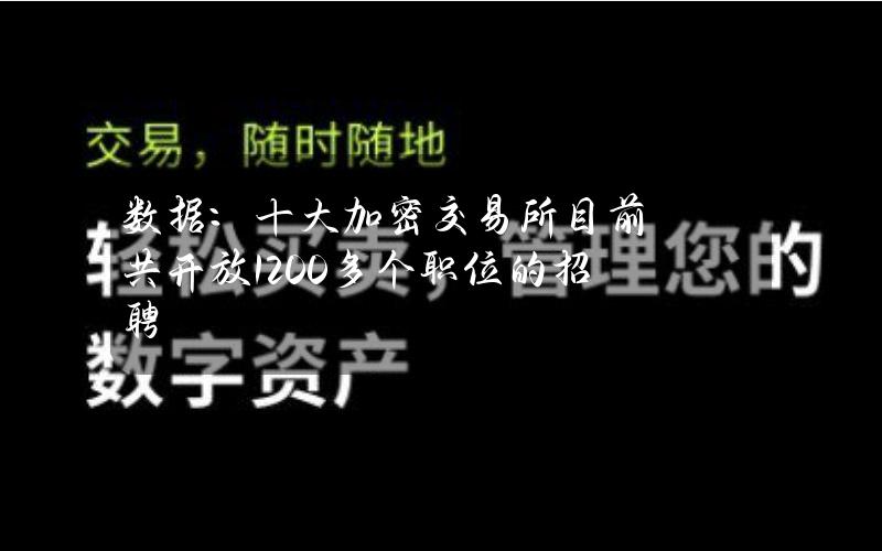 数据：十大加密交易所目前共开放1200多个职位的招聘