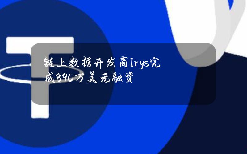 链上数据开发商Irys完成890万美元融资