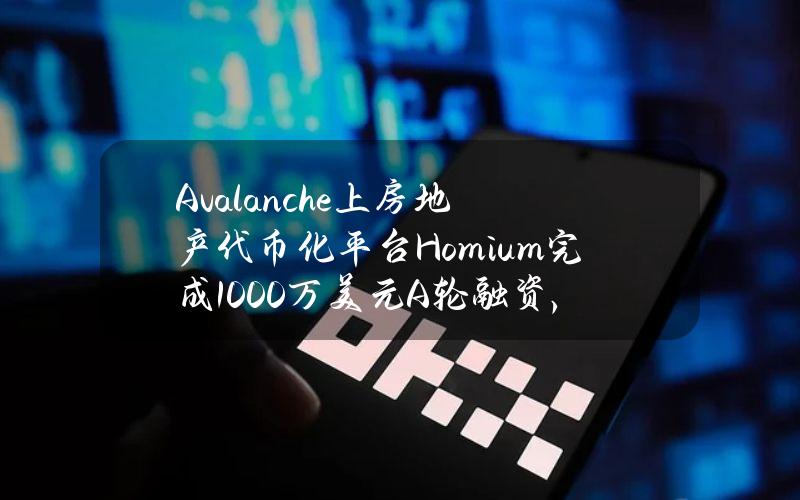 Avalanche上房地产代币化平台Homium完成1000万美元A轮融资，Blizzard等领投