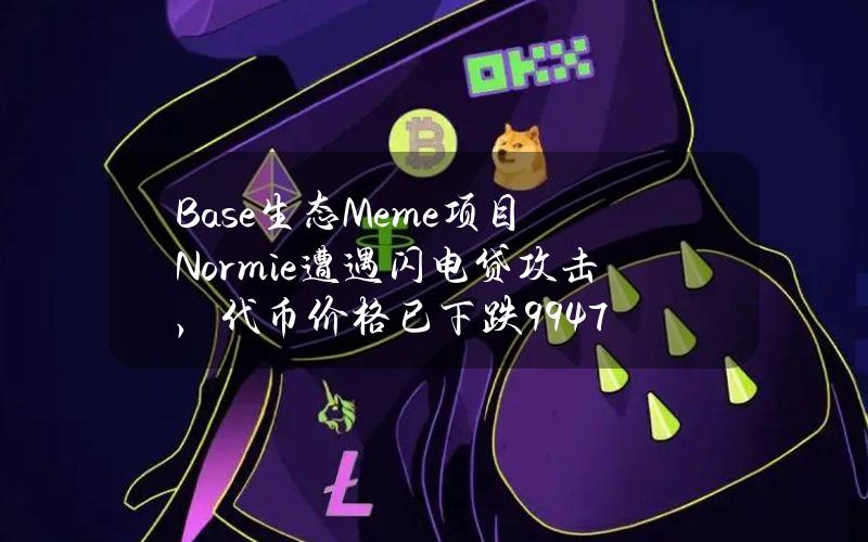 Base生态Meme项目Normie遭遇闪电贷攻击，代币价格已下跌99.47%