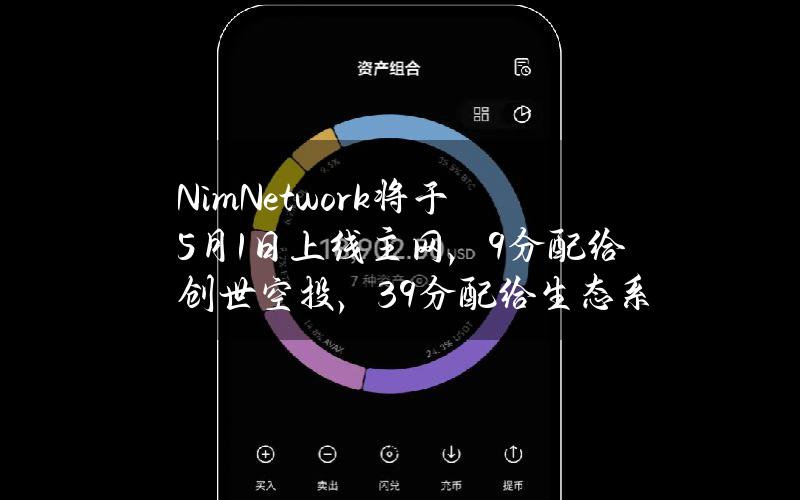 NimNetwork将于5月1日上线主网，9%分配给创世空投，39%分配给生态系统